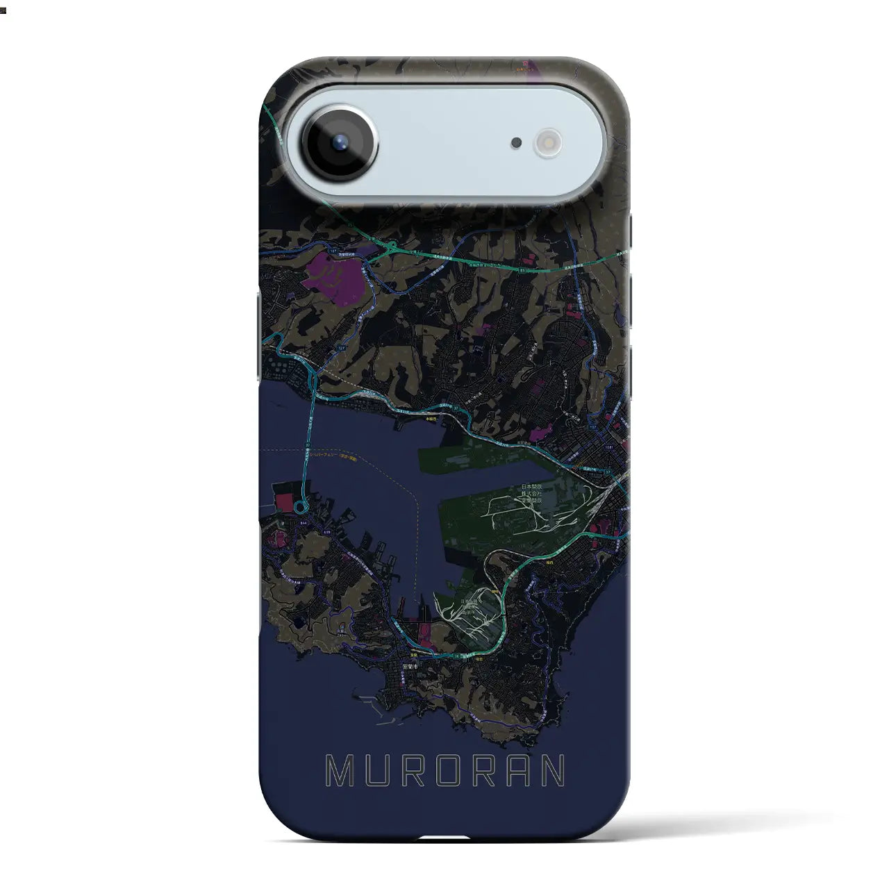 【室蘭（北海道）】地図柄iPhoneケース（バックカバータイプ）