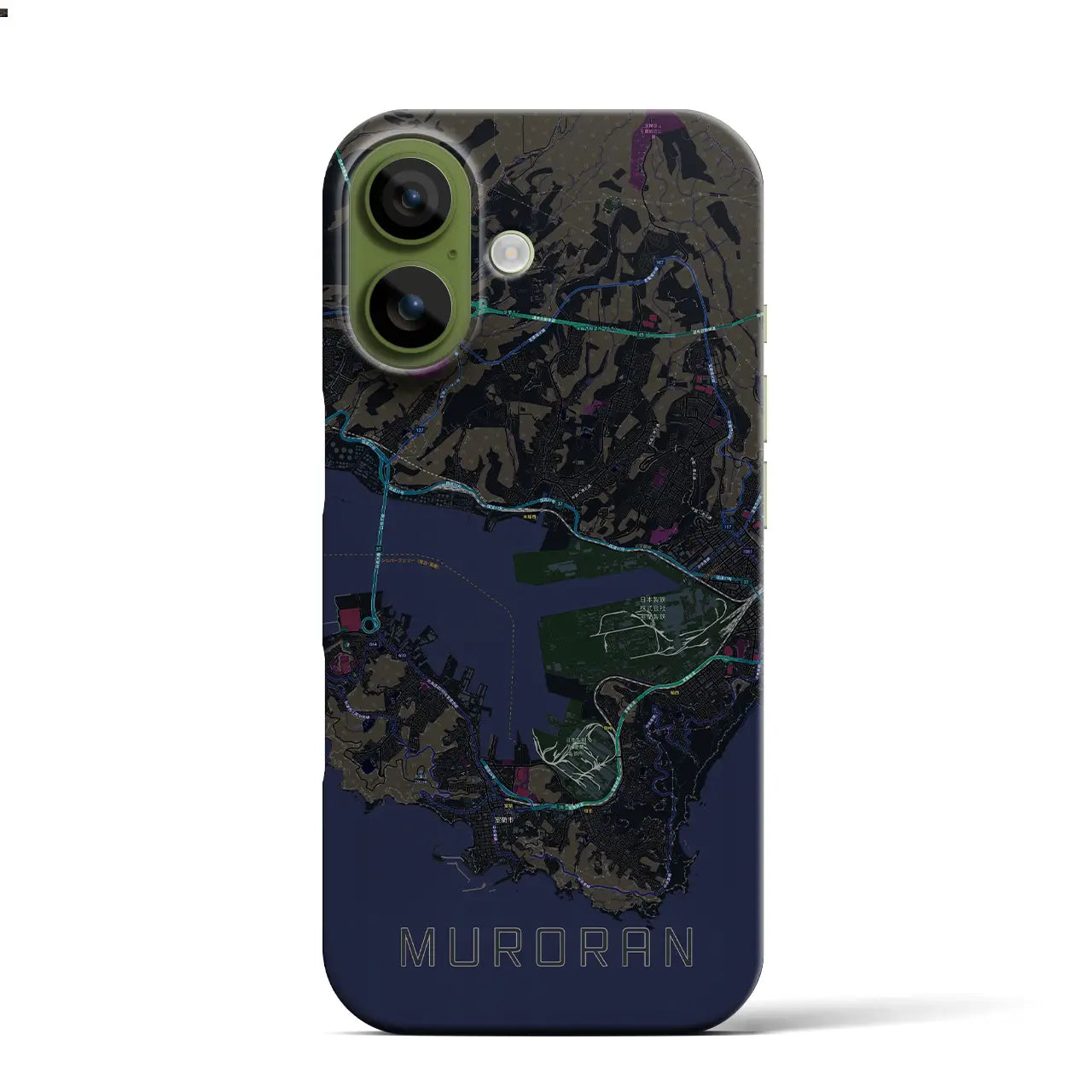 【室蘭（北海道）】地図柄iPhoneケース（バックカバータイプ）