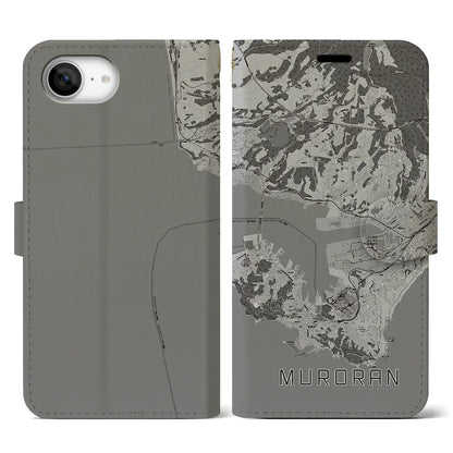 【室蘭（北海道）】地図柄iPhoneケース（手帳タイプ）