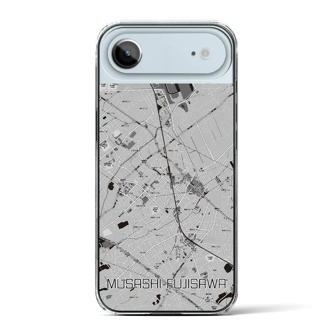 【武蔵藤沢（埼玉県）】地図柄iPhoneケース（クリアタイプ）モノトーン・iPhone 17 Pro Max 用