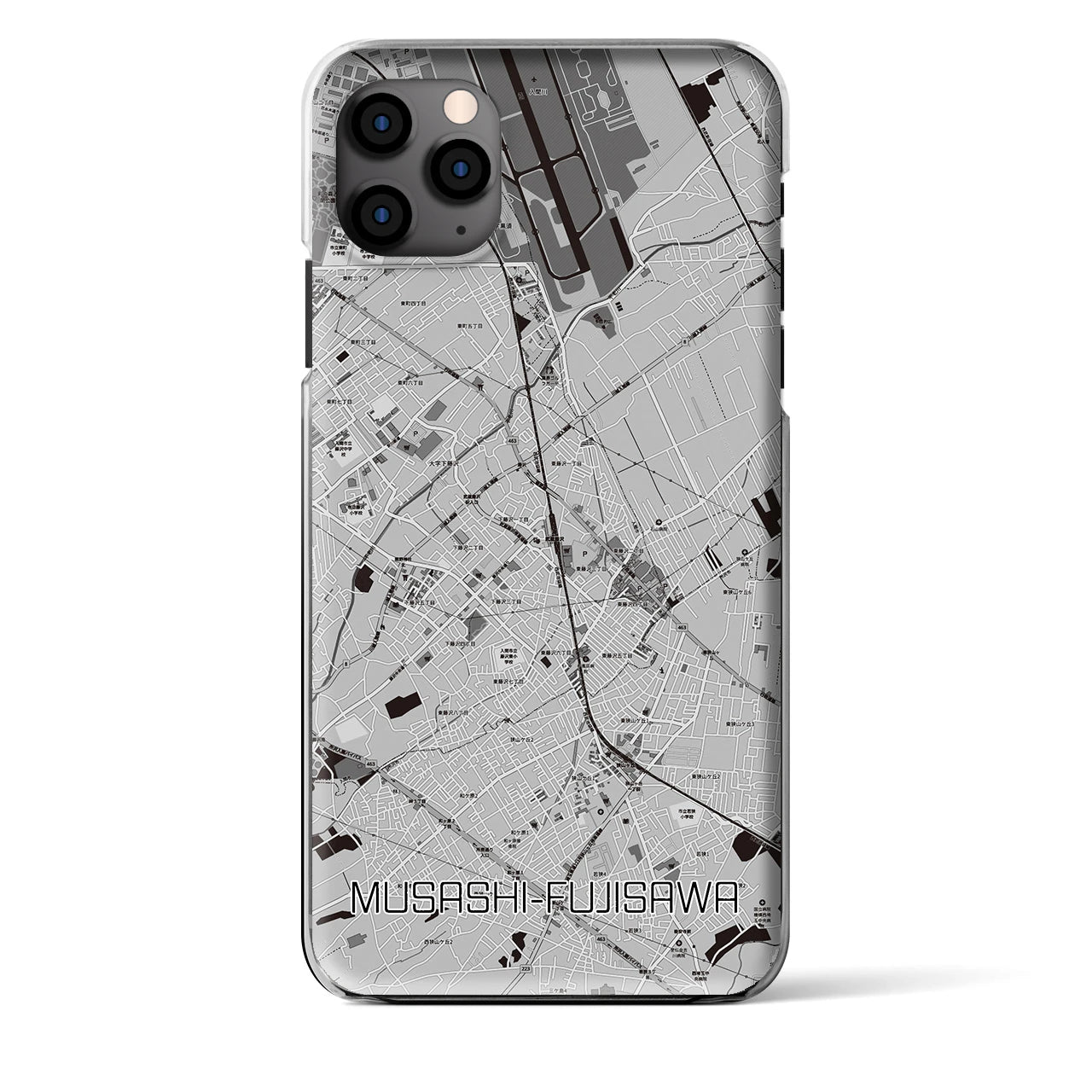 【武蔵藤沢（埼玉県）】地図柄iPhoneケース（クリアタイプ）