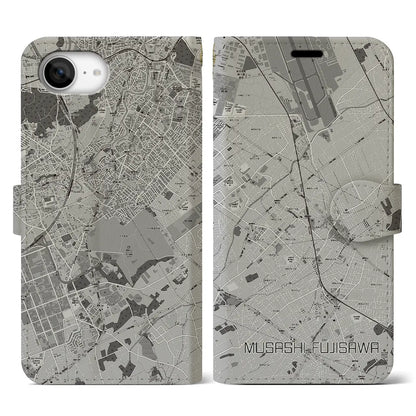 【武蔵藤沢（埼玉県）】地図柄iPhoneケース（手帳タイプ）