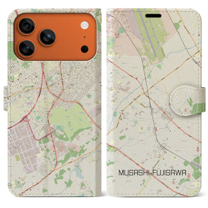 【武蔵藤沢（埼玉県）】地図柄iPhoneケース（手帳タイプ）