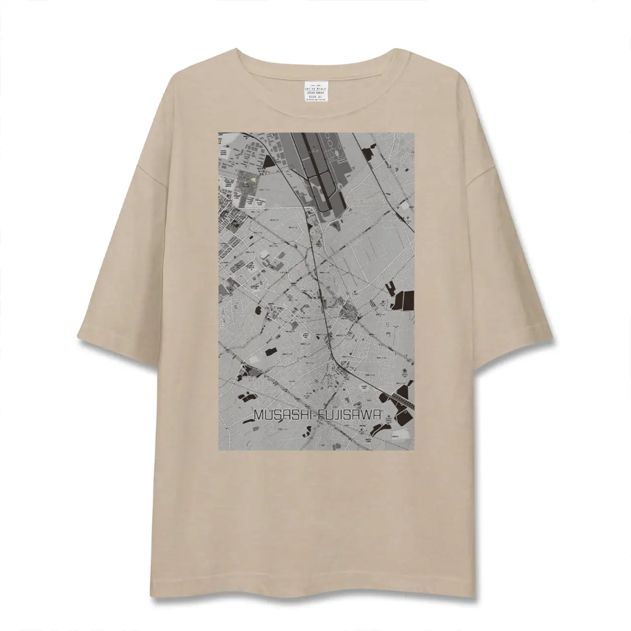 【武蔵藤沢（埼玉県）】地図柄ビッグシルエットTシャツ