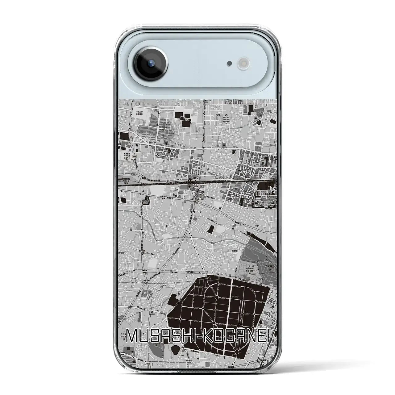 【武蔵小金井（東京都）】地図柄iPhoneケース（クリアタイプ）