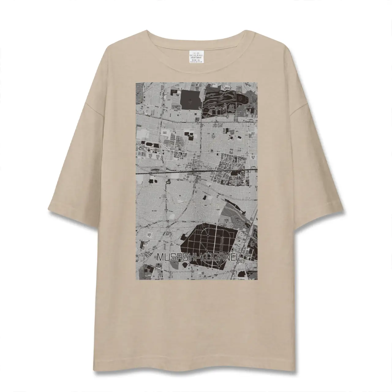 【武蔵小金井（東京都）】地図柄ビッグシルエットTシャツ