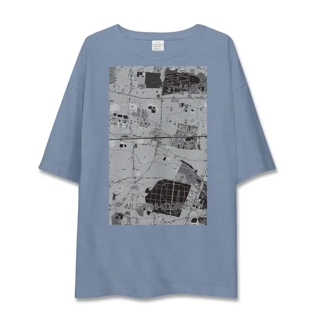 【武蔵小金井（東京都）】地図柄ビッグシルエットTシャツ