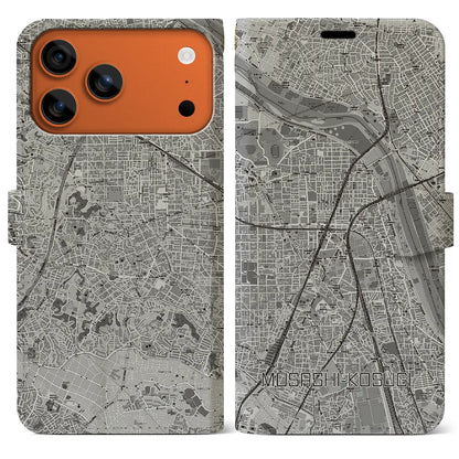 【武蔵小杉（神奈川県）】地図柄iPhoneケース（手帳タイプ）