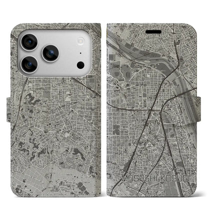 【武蔵小杉（神奈川県）】地図柄iPhoneケース（手帳タイプ）