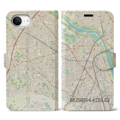 【武蔵小杉（神奈川県）】地図柄iPhoneケース（手帳タイプ）