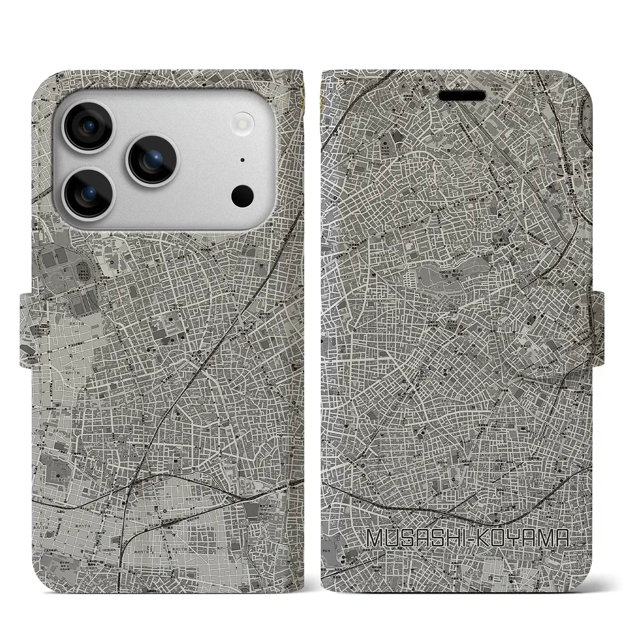 【武蔵小山（東京都）】地図柄iPhoneケース（手帳タイプ）