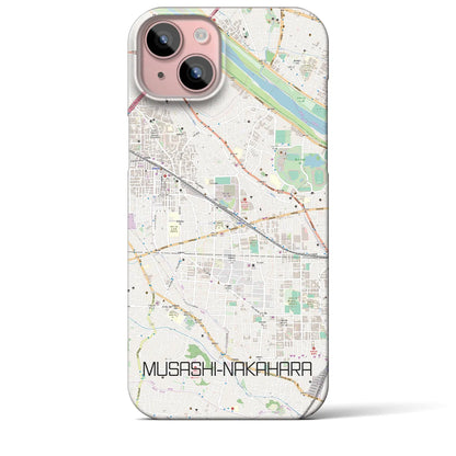 【武蔵中原（神奈川県）】地図柄iPhoneケース（バックカバータイプ）