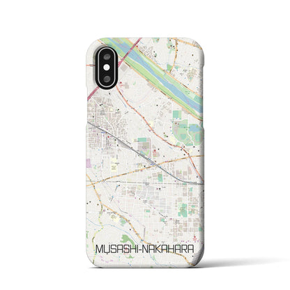 【武蔵中原（神奈川県）】地図柄iPhoneケース（バックカバータイプ）