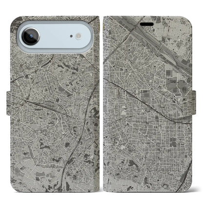 【武蔵中原（神奈川県）】地図柄iPhoneケース（手帳タイプ）