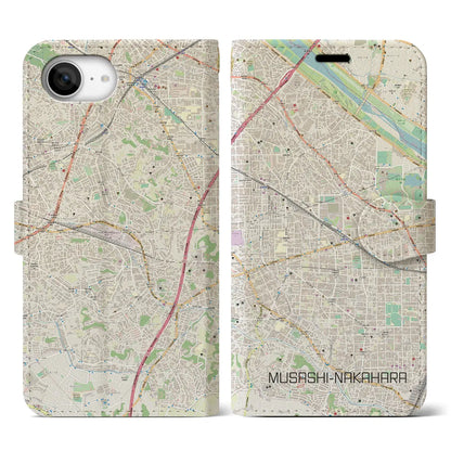 【武蔵中原（神奈川県）】地図柄iPhoneケース（手帳タイプ）