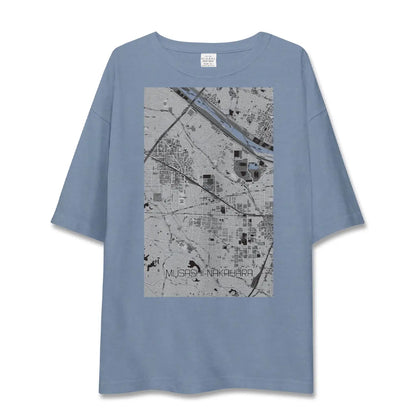 【武蔵中原（神奈川県）】地図柄ビッグシルエットTシャツ