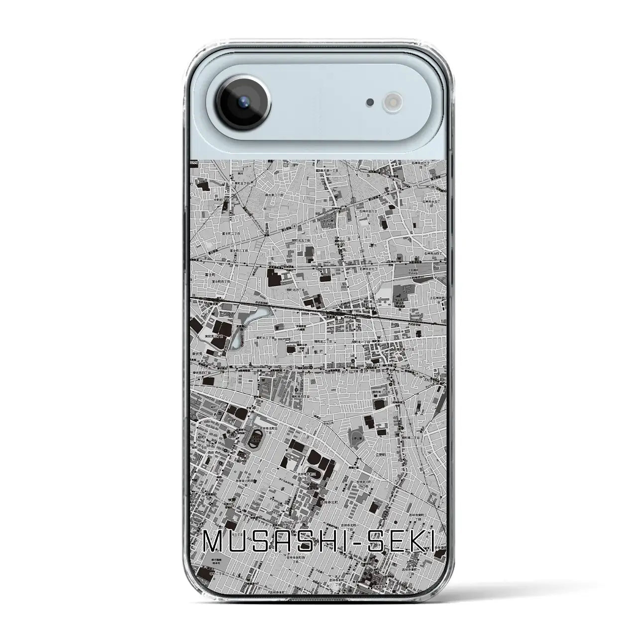 【武蔵関（東京都）】地図柄iPhoneケース（クリアタイプ）