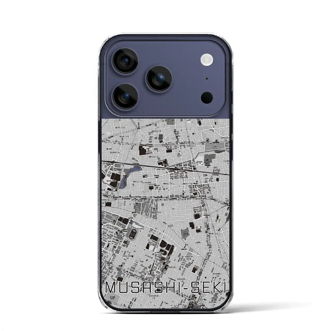 【武蔵関（東京都）】地図柄iPhoneケース（クリアタイプ）