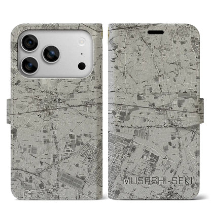 【武蔵関（東京都）】地図柄iPhoneケース（手帳タイプ）