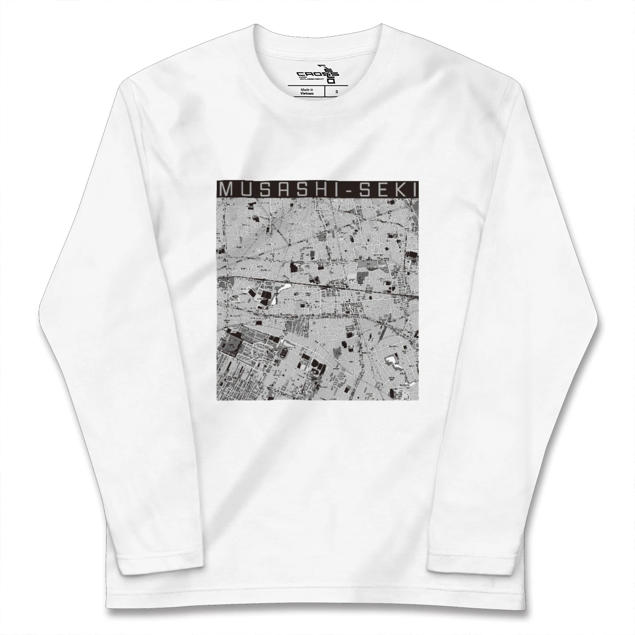 【武蔵関（東京都）】地図柄ロングスリーブTシャツ