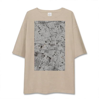 【武蔵関（東京都）】地図柄ビッグシルエットTシャツ