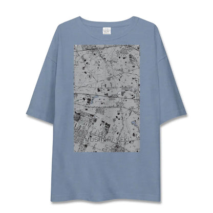 【武蔵関（東京都）】地図柄ビッグシルエットTシャツ