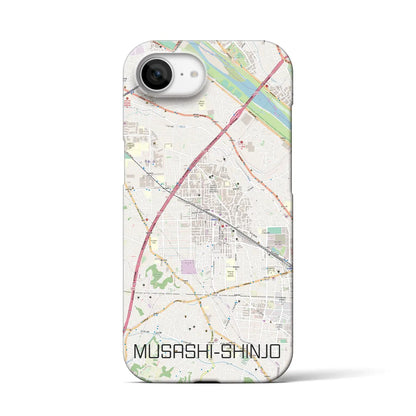 【武蔵新城（神奈川県）】地図柄iPhoneケース（バックカバータイプ）