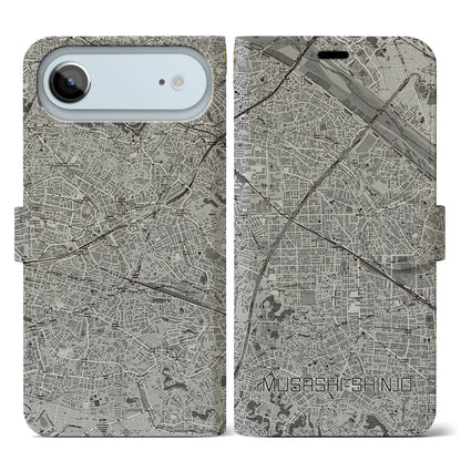 【武蔵新城（神奈川県）】地図柄iPhoneケース（手帳タイプ）