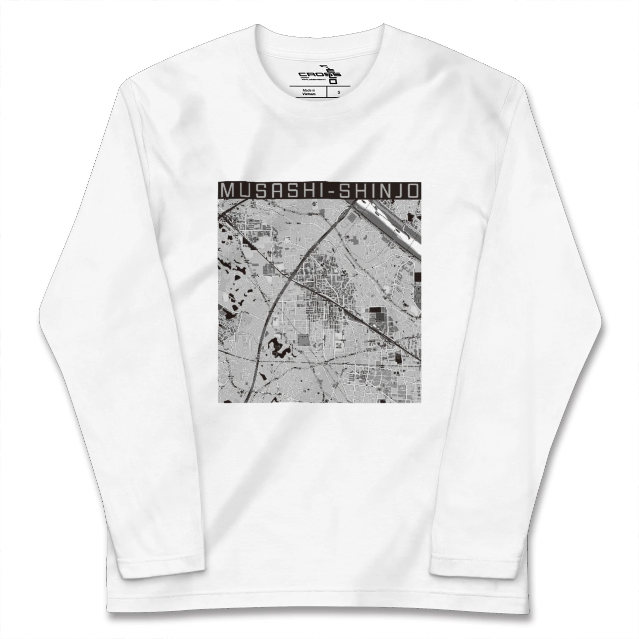 【武蔵新城（神奈川県）】地図柄ロングスリーブTシャツ