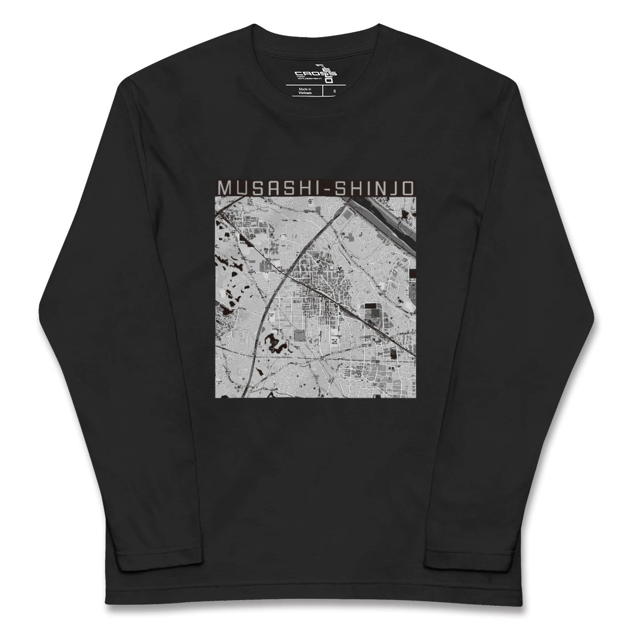 【武蔵新城（神奈川県）】地図柄ロングスリーブTシャツ