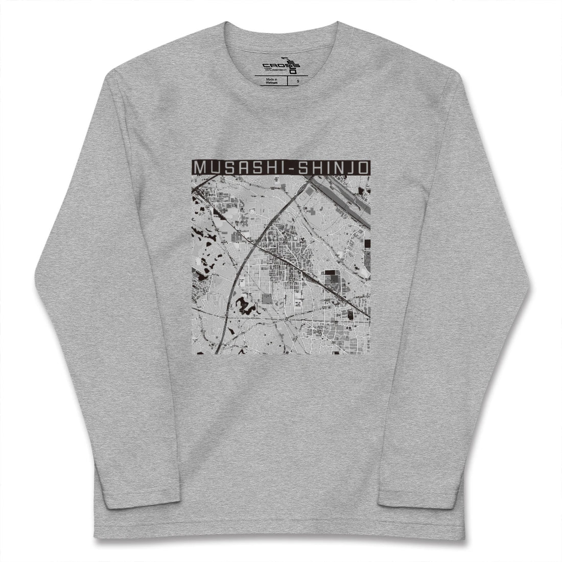 【武蔵新城(神奈川県)】地図柄ロングスリーブTシャツ