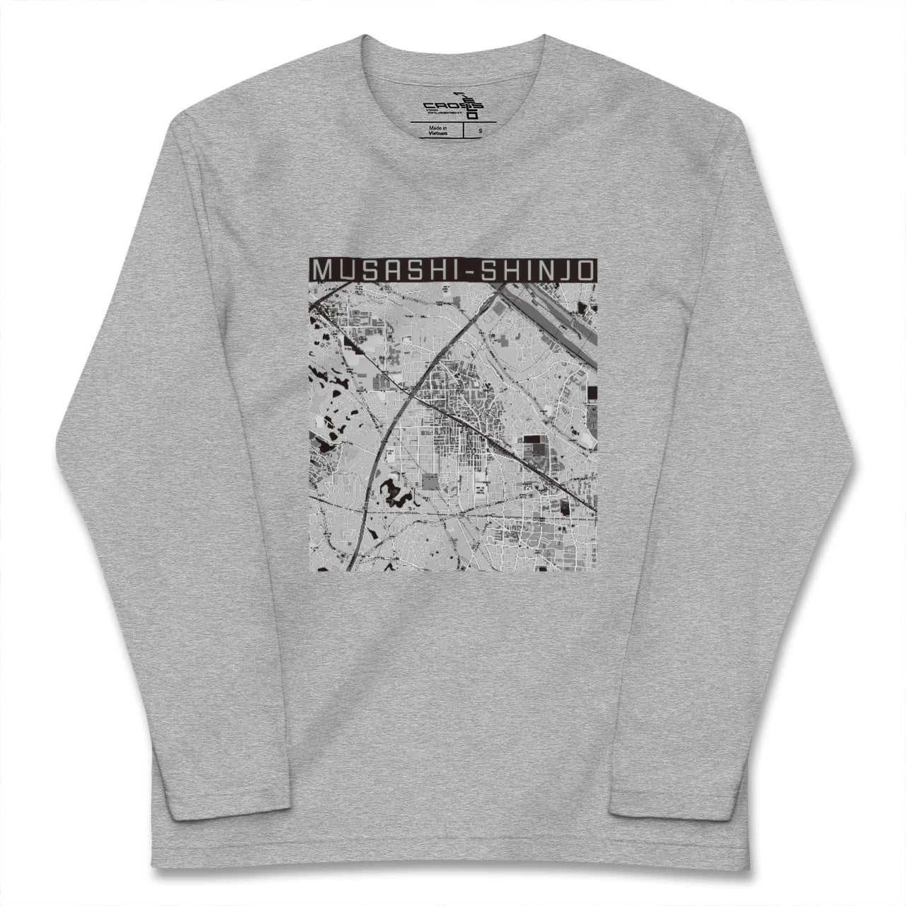 【武蔵新城（神奈川県）】地図柄ロングスリーブTシャツ