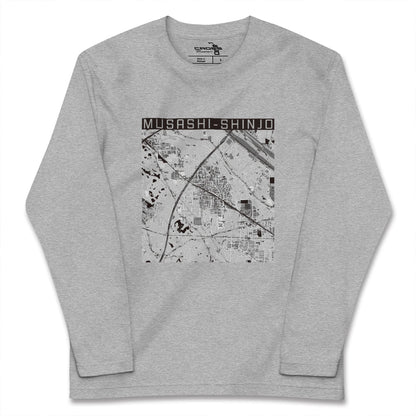 【武蔵新城（神奈川県）】地図柄ロングスリーブTシャツ