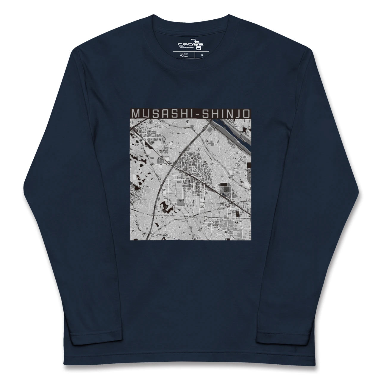 【武蔵新城（神奈川県）】地図柄ロングスリーブTシャツ
