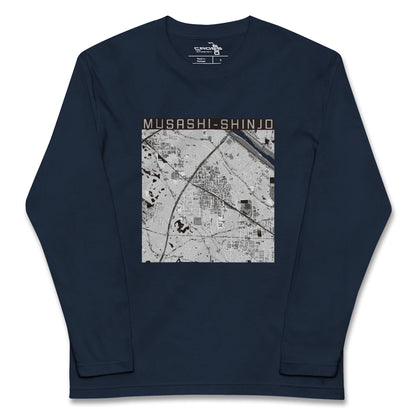 【武蔵新城（神奈川県）】地図柄ロングスリーブTシャツ