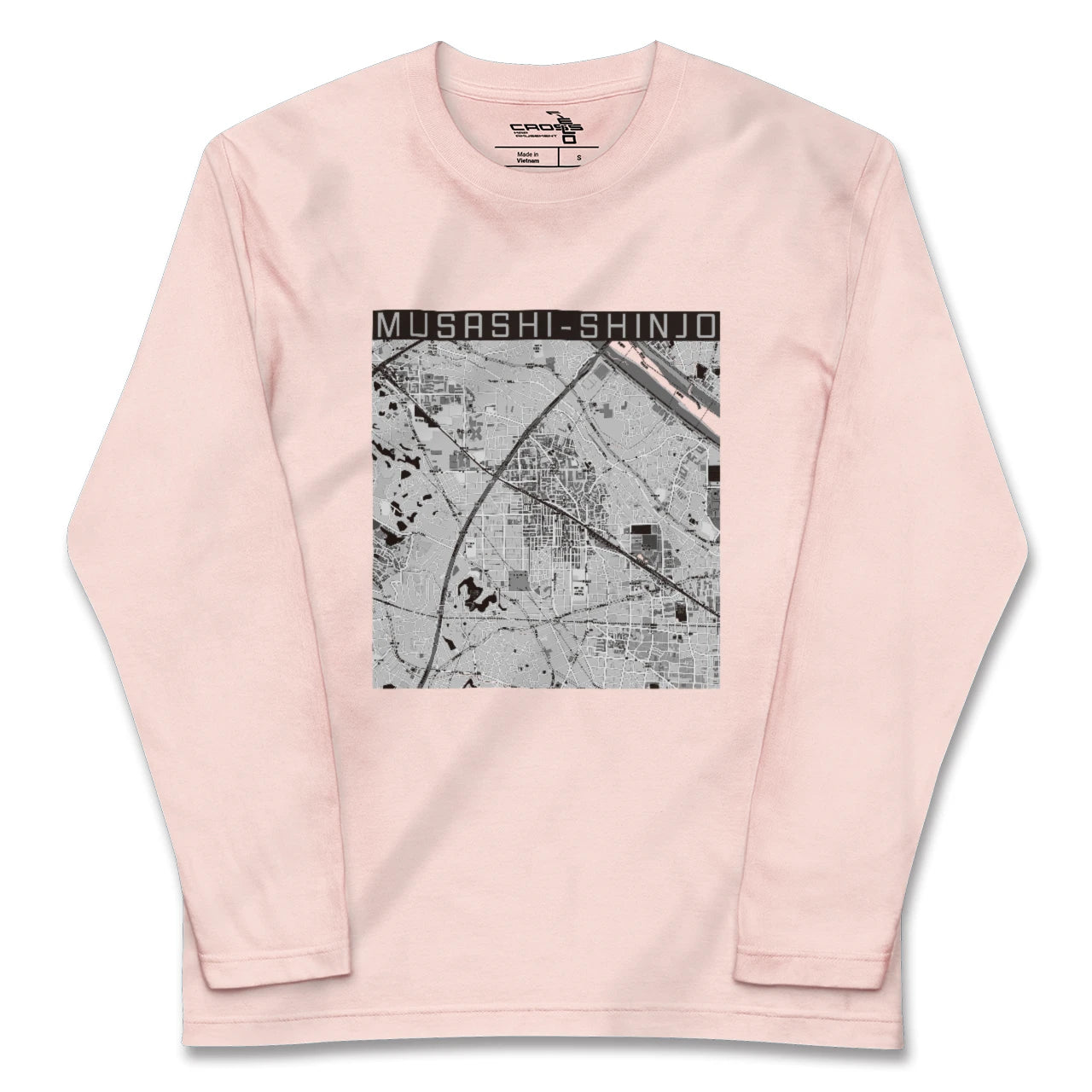 【武蔵新城（神奈川県）】地図柄ロングスリーブTシャツ