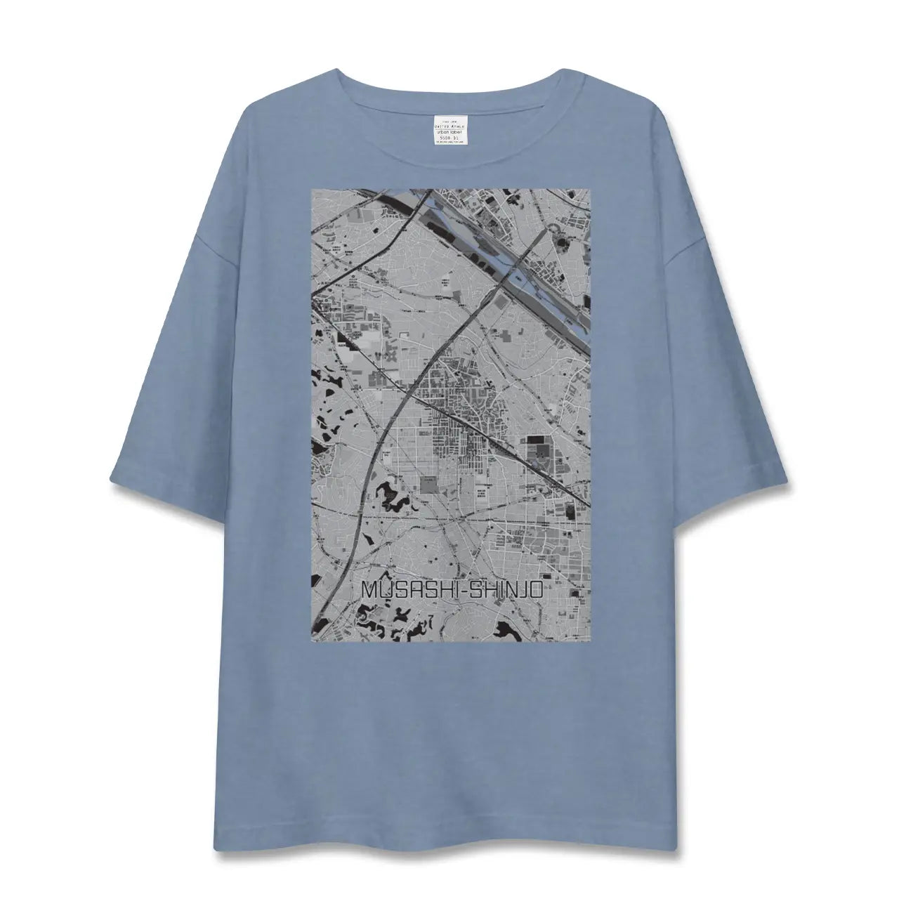 【武蔵新城（神奈川県）】地図柄ビッグシルエットTシャツ