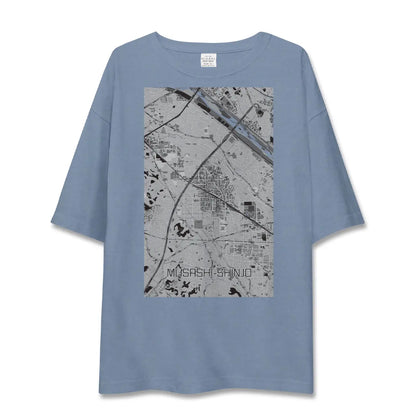 【武蔵新城（神奈川県）】地図柄ビッグシルエットTシャツ