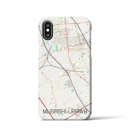 【武蔵浦和（埼玉県）】地図柄iPhoneケース（バックカバータイプ）