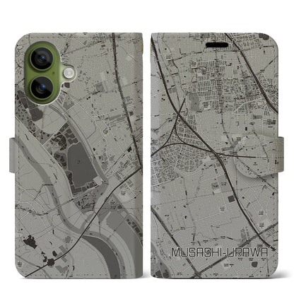 【武蔵浦和（埼玉県）】地図柄iPhoneケース（手帳タイプ）