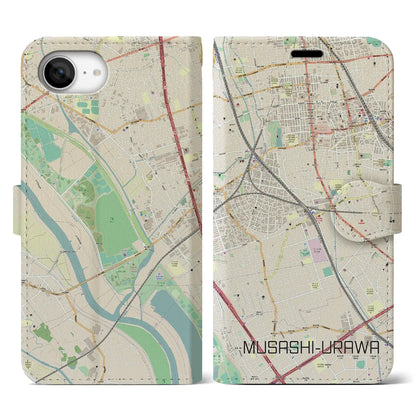 【武蔵浦和（埼玉県）】地図柄iPhoneケース（手帳タイプ）