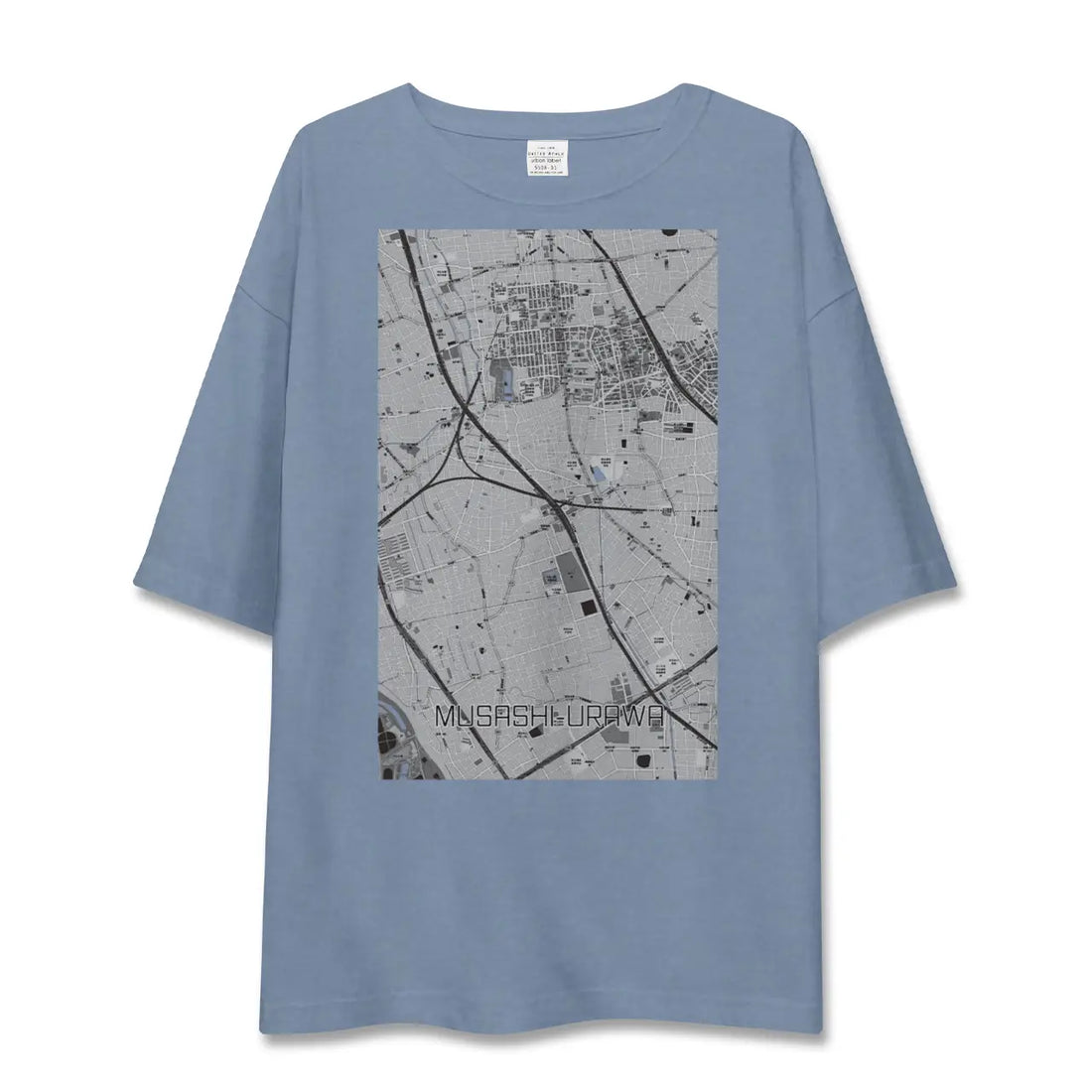 【武蔵浦和（埼玉県）】地図柄ビッグシルエットTシャツ