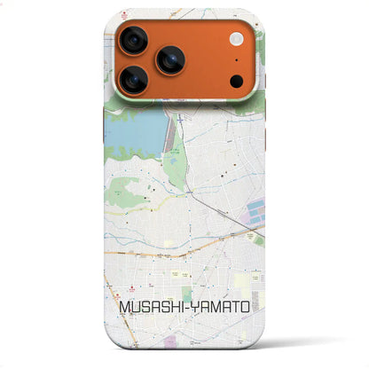 【武蔵大和（東京都）】地図柄iPhoneケース（バックカバータイプ）