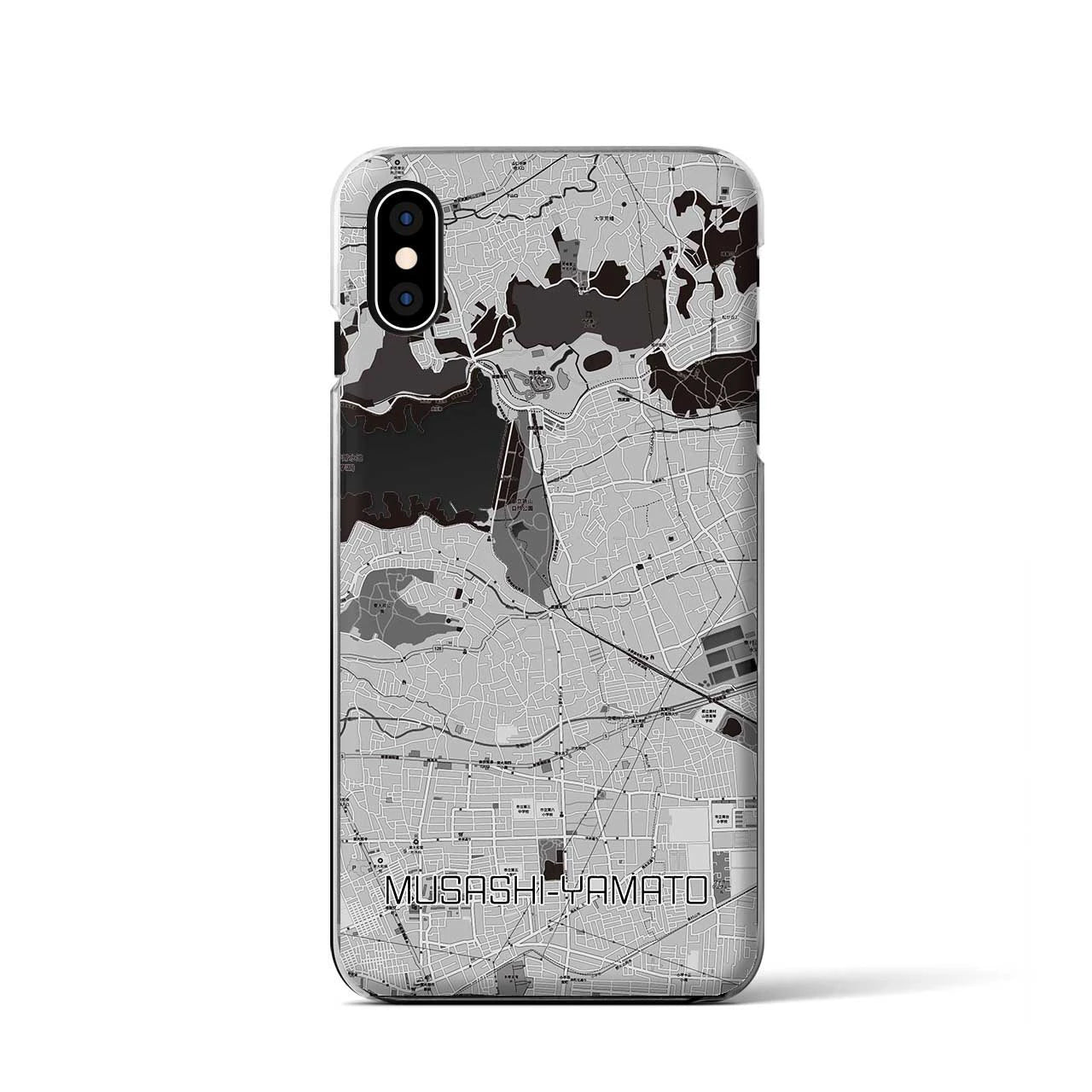 【武蔵大和（東京都）】地図柄iPhoneケース（クリアタイプ）