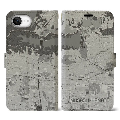 【武蔵大和（東京都）】地図柄iPhoneケース（手帳タイプ）