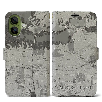 【武蔵大和（東京都）】地図柄iPhoneケース（手帳タイプ）