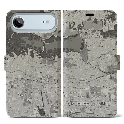 【武蔵大和（東京都）】地図柄iPhoneケース（手帳タイプ）