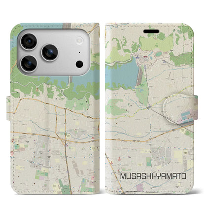 【武蔵大和（東京都）】地図柄iPhoneケース（手帳タイプ）