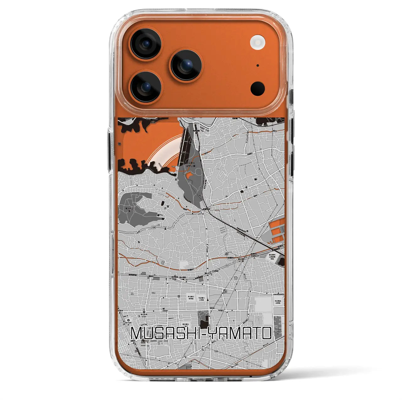 【武蔵大和（東京都）】地図柄iPhoneケース（MagSafeタイプ）