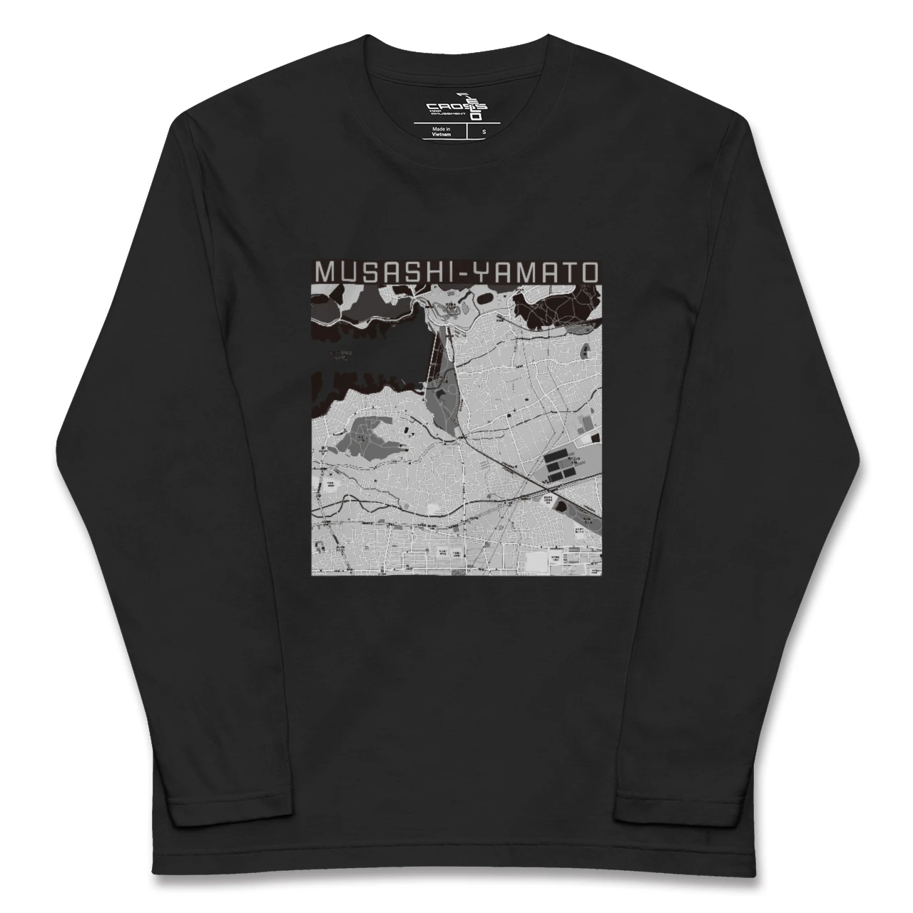【武蔵大和（東京都）】地図柄ロングスリーブTシャツ